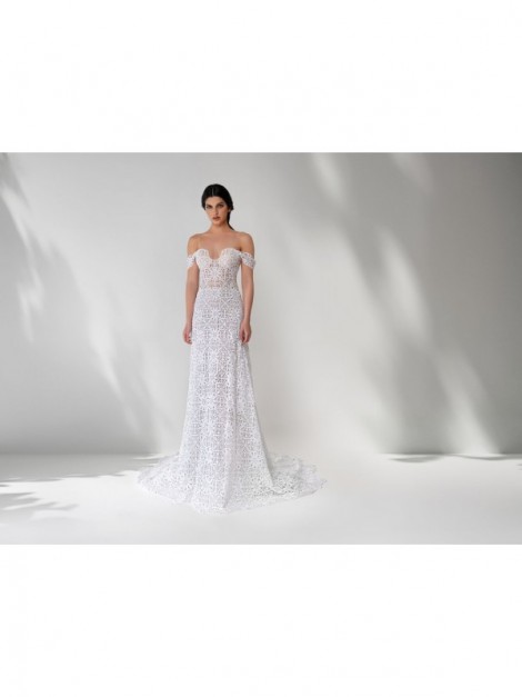 abito da sposa 2023 floral - collezione Essenza Siciliana - Claudio Di Mari